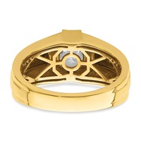 IBGoodman 14K Yellow Gold 0.62 Carat Lab Grown Diamond VS SI+ G+ Certified Complete Men's Ring view 5