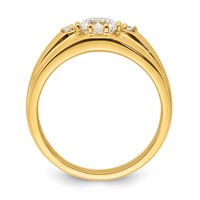 IBGoodman 14K Yellow Gold 0.07 Carat Lab Grown Diamond VS SI+ G+ Semi Mount Men's Ring view 2
