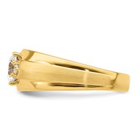 IBGoodman 14K Yellow Gold 0.07 Carat Lab Grown Diamond VS SI+ G+ Semi Mount Men's Ring view 3