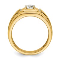 IBGoodman 10K Two Tone 0.75 Carat Lab Grown Diamond VS SI+ G+ Complete Men's Ring view 2