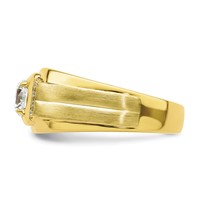 IBGoodman 10K Two Tone 0.75 Carat Lab Grown Diamond VS SI+ G+ Complete Men's Ring view 3