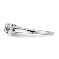 True Origin 14K White Gold 1.67 Carat Lab Grown Diamond VS+ F+ Complete Oval Five Stone Ring view 3