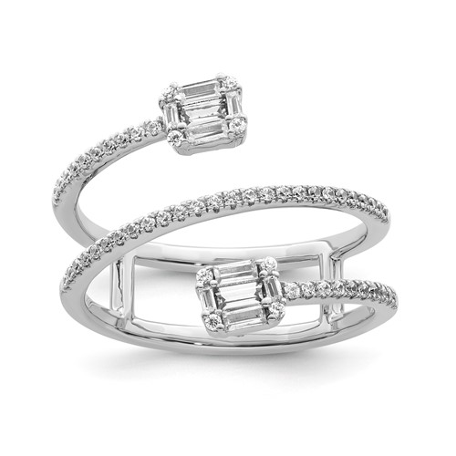 White Alloy CZ Fashion Ring