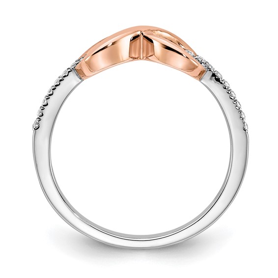 14k Two-tone White & Rose  Infinity Dia Ring-MTG Only