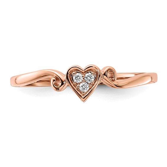 Gold Polished Heart  Rings