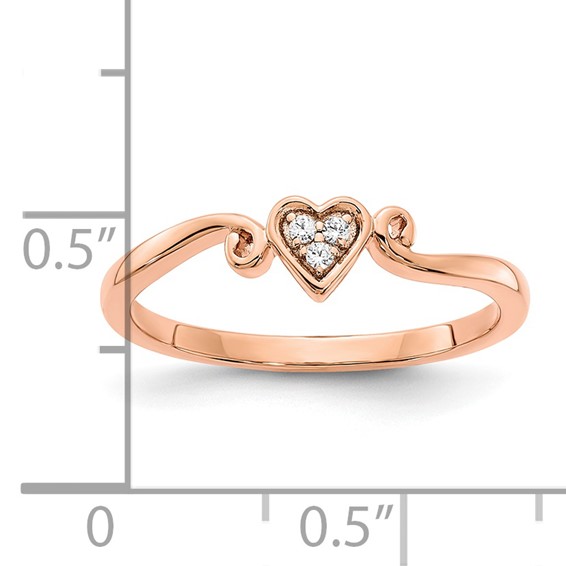 Gold Polished Heart  Rings