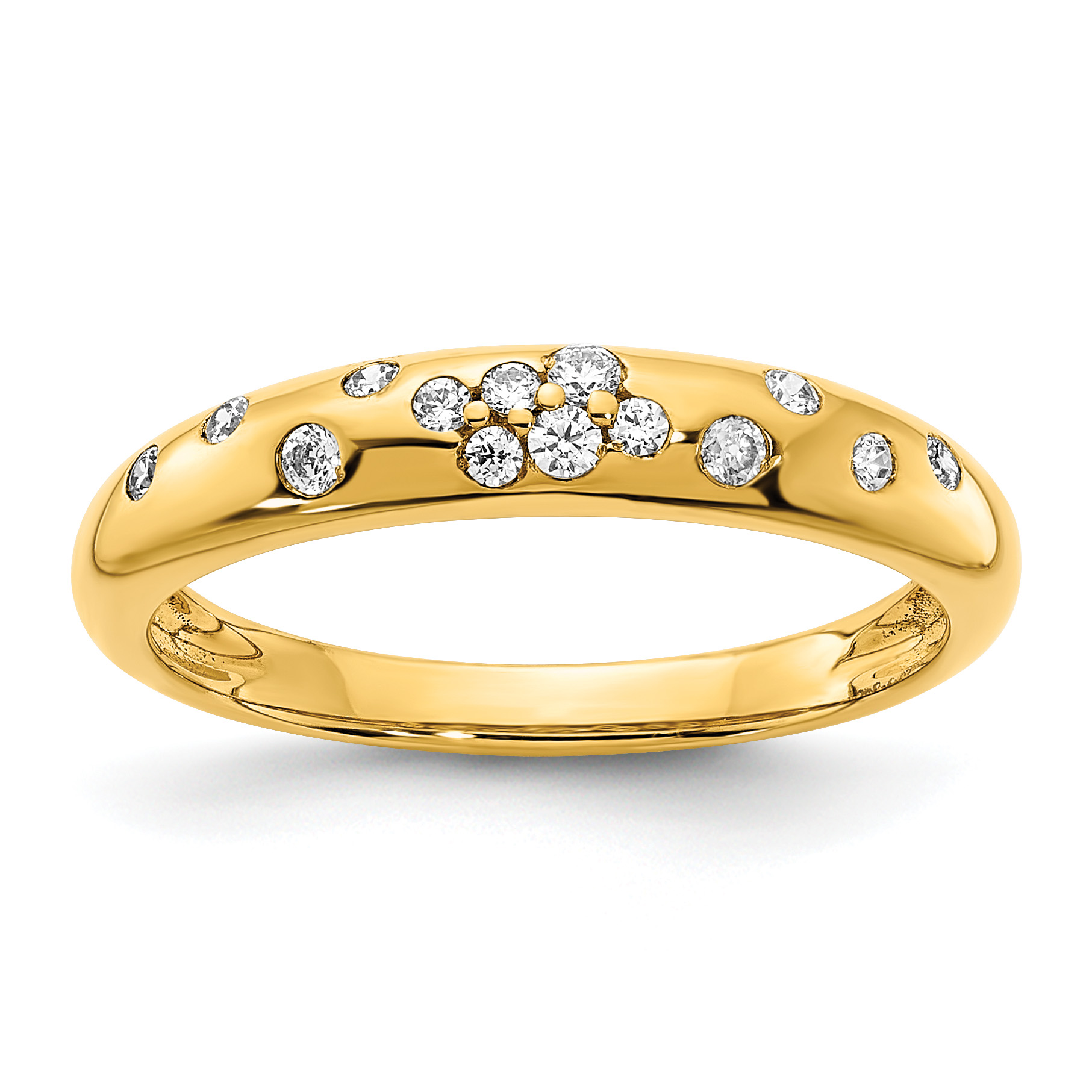 14K Polished Diamond Sprinkle Ring (RM8443-016-YA)