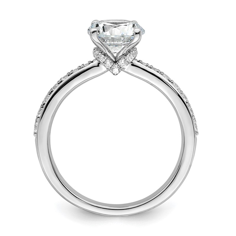 True Origin 14k White Gold 1/3 carat Lab Grown Diamond VS  D E F  Semi Mount Round Engagement Ring