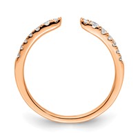True Origin 14K Rose Gold 0.25 Carat Lab Grown Diamond VS+ F+ Complete Band view 2
