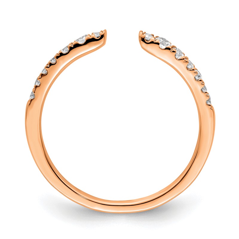 True Origin 14k Rose Gold 1/4 carat Lab Grown Diamond VS  D E F  Fancy Band