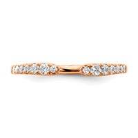 True Origin 14K Rose Gold 0.25 Carat Lab Grown Diamond VS+ F+ Complete Band view 4