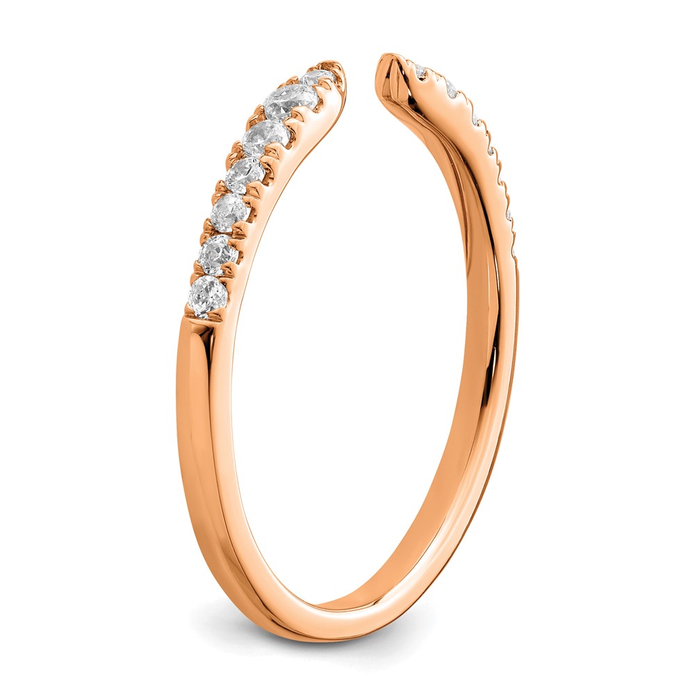 True Origin 14k Rose Gold 1/4 carat Lab Grown Diamond VS  D E F  Fancy Band (RM8596-024-RLD)