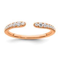 True Origin 14K Rose Gold 0.25 Carat Lab Grown Diamond VS+ F+ Complete Band view 1