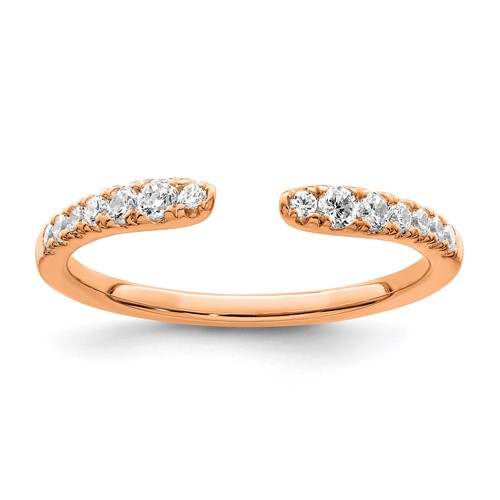 True Origin 14K Rose Gold 0.25 Carat Lab Grown Diamond VS+ F+ Complete Band
