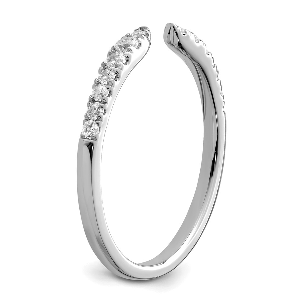 True Origin 14k White Gold 1/4 carat Lab Grown Diamond VS  D E F  Fancy Band (RM8596-024-WLD)