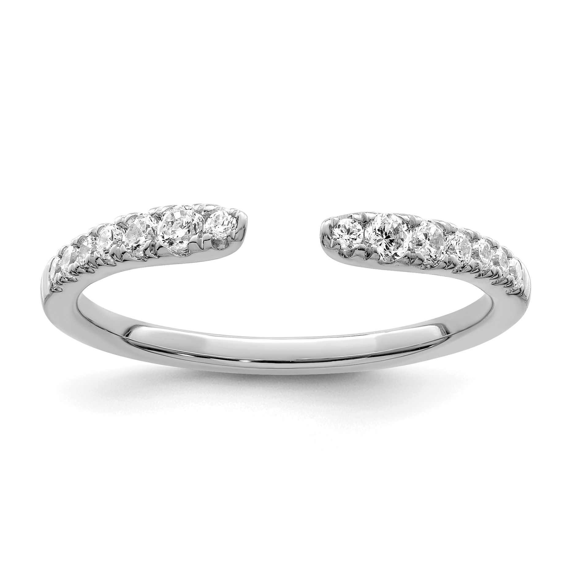 True Origin 14k White Gold 1/4 carat Lab Grown Diamond VS  D E F  Fancy Band (RM8596-024-WLD)