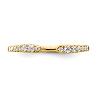 True Origin 14K Yellow Gold 0.25 Carat Lab Grown Diamond VS+ F+ Complete Band view 4