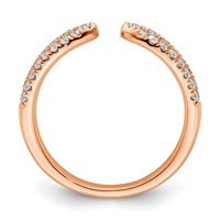 True Origin 14K Rose Gold 0.50 Carat Lab Grown Diamond VS+ F+ Complete Wedding Band view 2