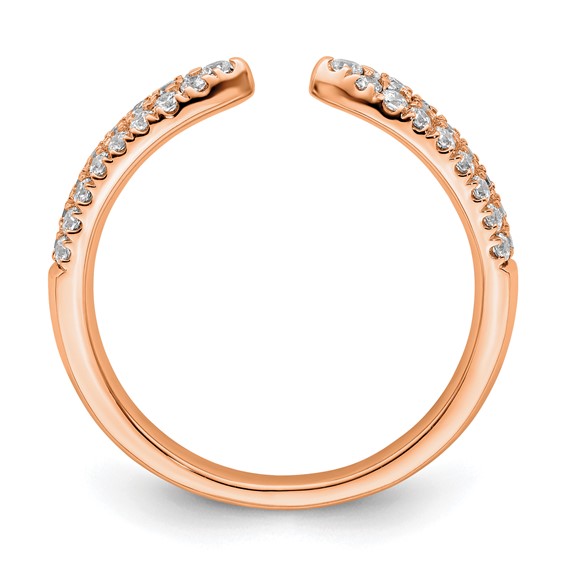 True Origin 14K Rose Gold 1/2 carat Lab Grown Diamond VS+ F+ Complete Wedding Band