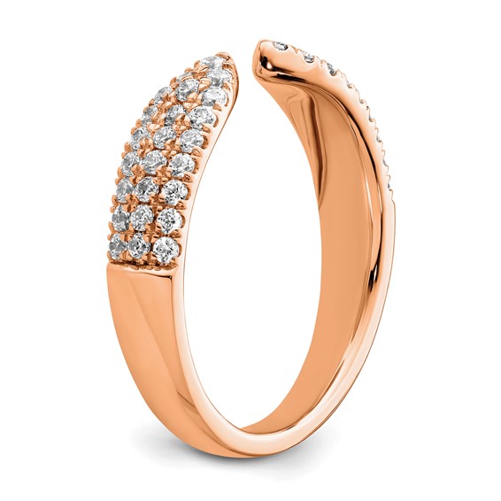 True Origin 14K Rose Gold 1/2 carat Lab Grown Diamond VS+ F+ Complete Wedding Band