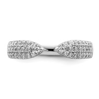 True Origin 14K White Gold 0.50 Carat Lab Grown Diamond VS+ F+ Complete Wedding Band view 4