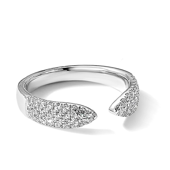 True Origin 14K White Gold 1/2 carat Lab Grown Diamond VS+ F+ Complete Wedding Band