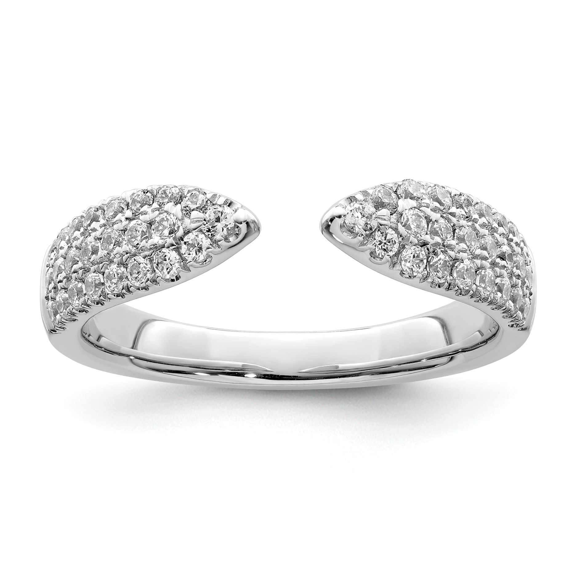 True Origin 14k White Gold 1/2 carat Lab Grown Diamond VS  D E F  Fancy Band (RM8597-050-WLD)