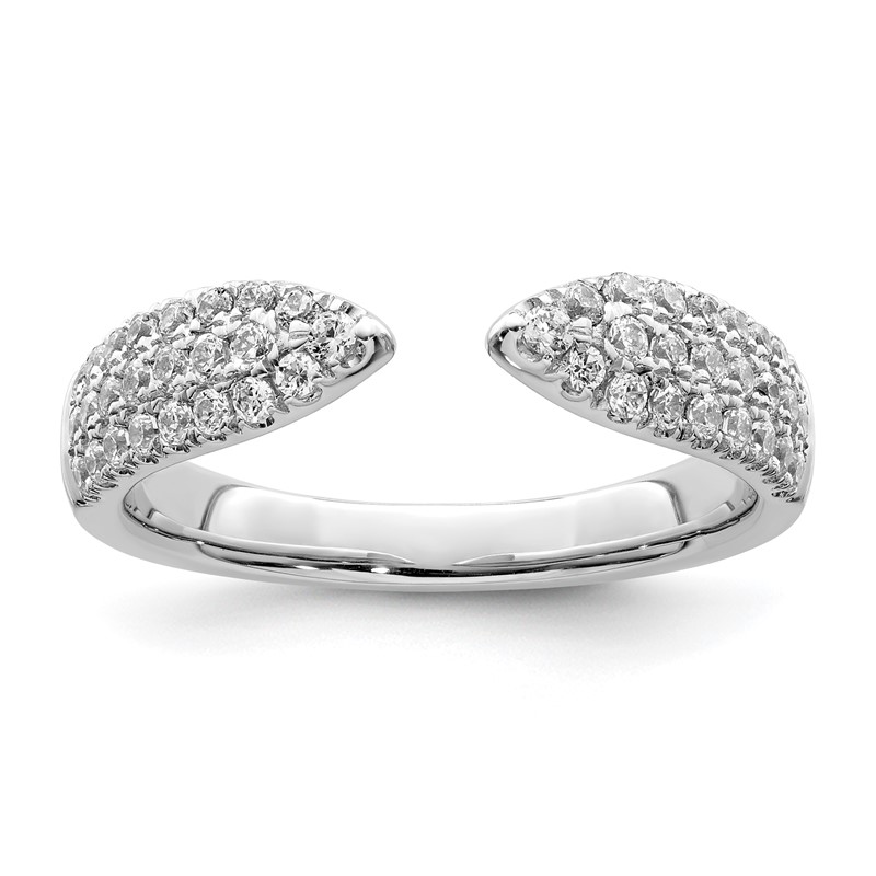 True Origin 14k White Gold 1/2 carat Lab Grown Diamond VS  D E F  Fancy Band