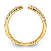 True Origin 14K Yellow Gold 0.50 Carat Lab Grown Diamond VS+ F+ Complete Wedding Band view 2