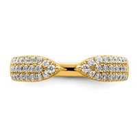 True Origin 14K Yellow Gold 0.50 Carat Lab Grown Diamond VS+ F+ Complete Wedding Band view 4