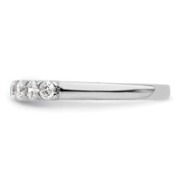 14K White Gold 0.75 Carat Lab Grown Diamond VS SI+ G+ Eleven Stone Complete Fashion Band view 3
