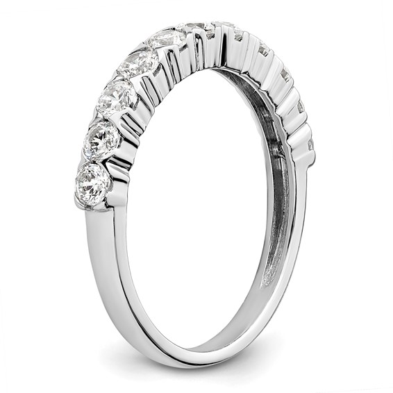 14k White Gold 3/4 carat Lab Grown Diamond VS/SI+ G+ Eleven Stone Complete Fashion band