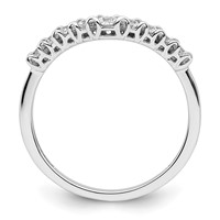 14K White Gold 0.38 Carat Lab Grown Diamond VS SI+ G+ Complete Concaved Band view 2
