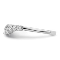 14K White Gold 0.38 Carat Lab Grown Diamond VS SI+ G+ Complete Concaved Band view 3