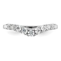 14K White Gold 0.38 Carat Lab Grown Diamond VS SI+ G+ Complete Concaved Band view 4