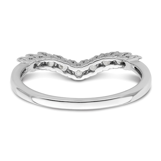 14k White Gold 3/8 carat Lab Grown Diamond VS/SI+ G+ Complete Concaved Band