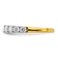 14K Yellow Gold 1 Carat Lab Grown Diamond VS SI+ G+ Nine Stone Complete Fashion Band view 3