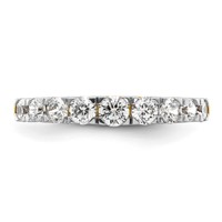 14K Yellow Gold 1 Carat Lab Grown Diamond VS SI+ G+ Nine Stone Complete Fashion Band view 4