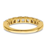 14K Yellow Gold 1 Carat Lab Grown Diamond VS SI+ G+ Nine Stone Complete Fashion Band view 5