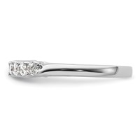 14K White Gold 0.50 Carat Lab Grown Diamond VS SI+ G+ Nine Stone Complete Fashion Band view 3
