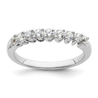 14K White Gold 0.50 Carat Lab Grown Diamond VS SI+ G+ Nine Stone Complete Fashion Band view 1