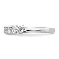 14K White Gold 1 Carat Lab Grown Diamond VS SI+ G+ Nine Stone Complete Fashion Band view 3