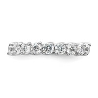 14K White Gold 1 Carat Lab Grown Diamond VS SI+ G+ Nine Stone Complete Fashion Band view 4