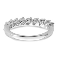 14K White Gold 1 Carat Lab Grown Diamond VS SI+ G+ Nine Stone Complete Fashion Band view 5