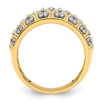 14K Yellow Gold 1.17 Carat Lab Grown Diamond VS SI+ G+ Complete Fashion Ring view 2