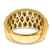 14K Yellow Gold 1.17 Carat Lab Grown Diamond VS SI+ G+ Complete Fashion Ring view 5