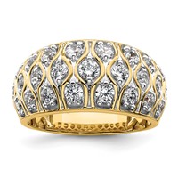14K Yellow Gold 1.17 Carat Lab Grown Diamond VS SI+ G+ Complete Fashion Ring view 1
