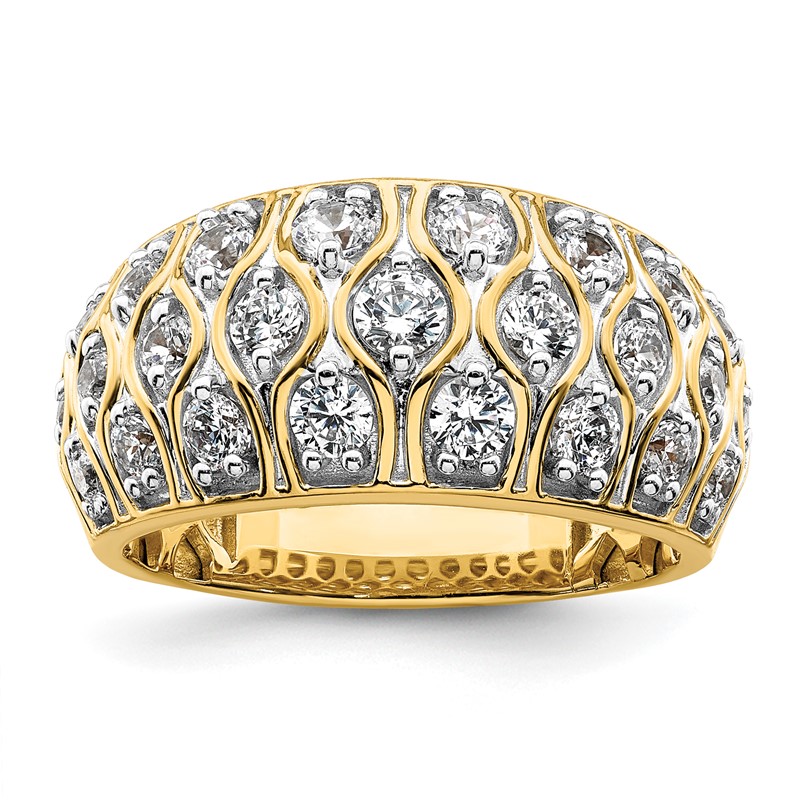 14k 1 1/6 carat Lab Grown Diamond VS/SI+ G+ Complete Fashion Ring