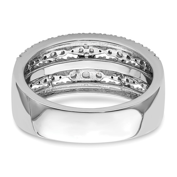 14K White Gold 7/8 carat Complete Diamond Band