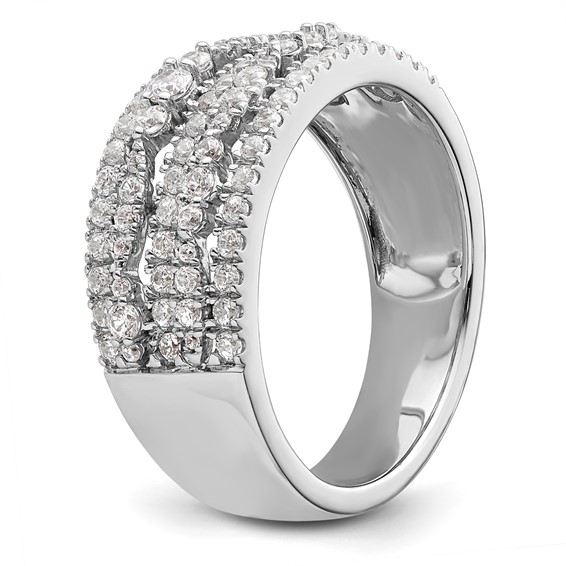 14K White Gold 7/8 carat Complete Diamond Band